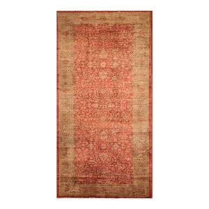 6' 1''x14' 10'' Red Sage Gray Color Hand Knotted Persian 100% Wool Traditional Oriental Rug