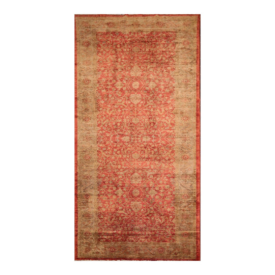 6'1" x 14'10" Hand Knotted Peshawar Palace Runner Silky Sheen 200 KPSI Area Rug Red