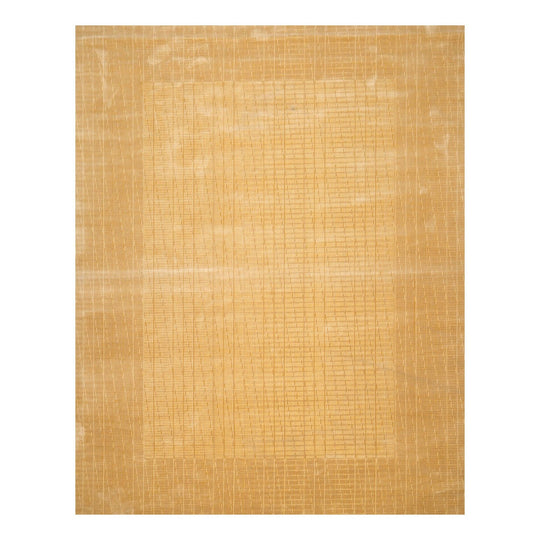 7'9" x 11' Contemporary Wool & Art Silk Modern Area Rug Tan & Beige