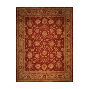 13' x16'  Burnt Orange Gold Gray Color Hand Knotted Persian 100% Wool Traditional Oriental Rug