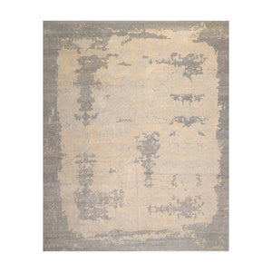 9’x12’ Hand Knotted Designer Tibetan Wool Antique Reproduction Area Rug Beige - Oriental Rug Of Houston