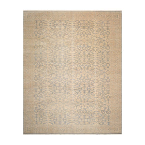 10' x 14' Hand Knotted Wool Antique Reproduction Erased Pattern Area Rug Beige - Oriental Rug Of Houston