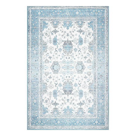 Multi Sizes  Machine Made Micro PrintedTraditional Oriental Area Rug Gray,Teal Color