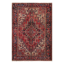 6'4" x 8'8" Hand Knotted Herizz 100% Wool Traditional Oriental Area Rug Rust - Oriental Rug Of Houston