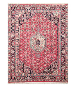 5'6'' x 7'11'' Hand Knotted Rare Romanian Ferahaan 100% Wool Area Rug Pink Black - Oriental Rug Of Houston