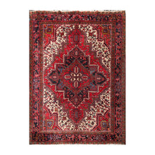 6'7'' x 8'10" Vintage Hand Knotted Wool Herizz Traditional Oriental Area Rug Red - Oriental Rug Of Houston
