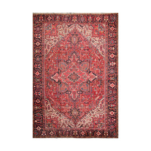 9'5'' x 13'3'' Hand Knotted 100% Wool Herizz Traditional Oriental Area Rug Rust - Oriental Rug Of Houston