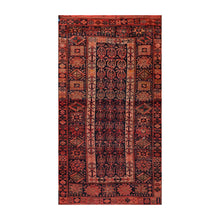4' x 6'4" Antique Hand Knotted Flat Wool pile Melayaar Traditional Area Rug Navy - Oriental Rug Of Houston