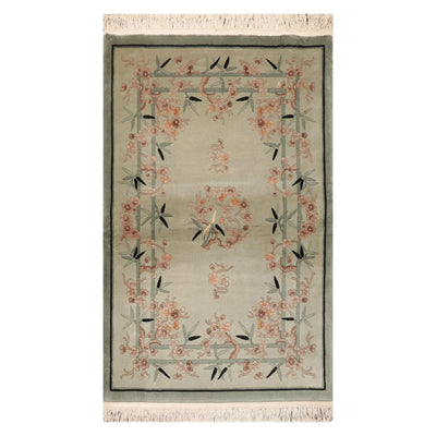 4' x 6' Hand Knotted 100% Wool Chinese Art Deco Oriental Area Rug Gray - Oriental Rug Of Houston