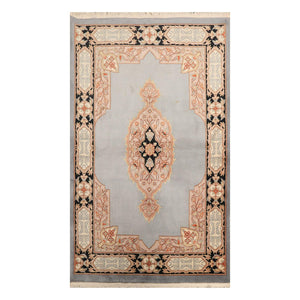 4' x 6' Hand Knotted Wool S.Fine French Aubusson Savonnerie Area Rug Gray - Oriental Rug Of Houston