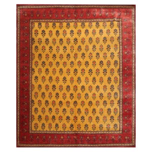 8'3'' x 9'10" Hand Knotted Wool Qashqaai Traditional 300 KPSI Oriental Area Rug Gold - Oriental Rug Of Houston