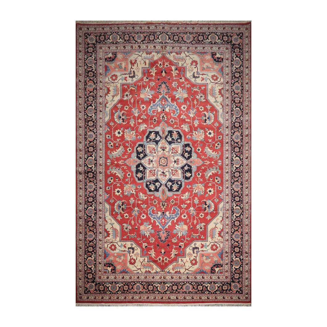 12' x18' 1'' Teracotta Ivory Midnight Blue
 Color Hand Knotted Persian 100% Wool Traditional Oriental Rug