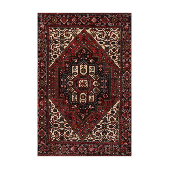 2'6'' x 4' Hand Knotted Wool Herizz Traditional 200 KPSI Oriental Area Rug Rust