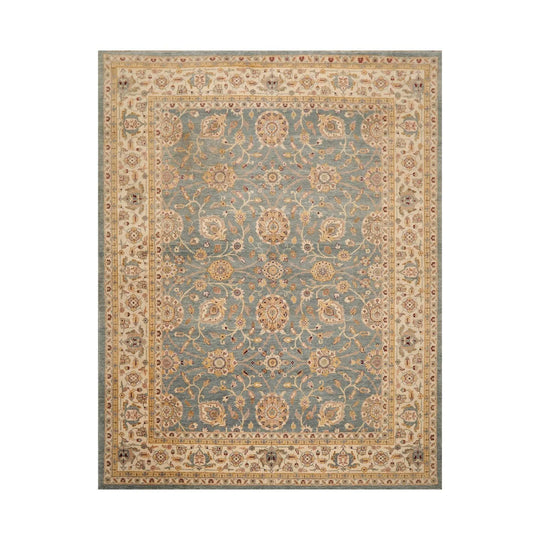 8'8'' x 11'4'' Hand Knotted 100% Wool Agra Traditional Oriental Area Rug Slate
