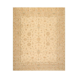 8' 3''x9' 8'' Beige Taupe Tan Color Hand Knotted Persian 100% Wool Traditional Oriental Rug