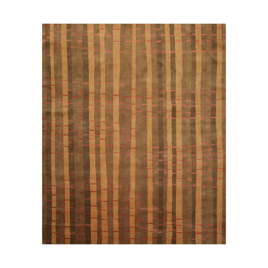 8'x10' Hand Knotted Tibetan 100% Wool Modern & Contemporary Oriental Area Rug Brown