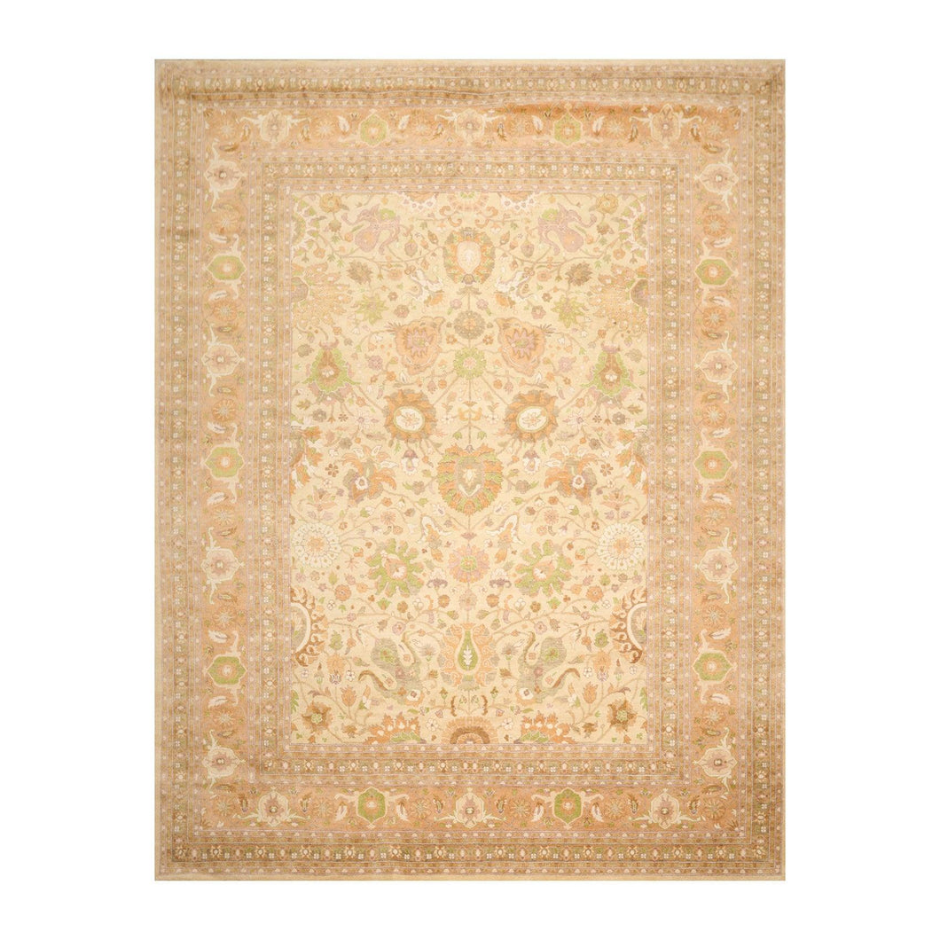 9X12 Beige Hand Knotted 100% Wool Pak Persian 300 KPSI Oriental Area Rug - Oriental Rug Of Houston