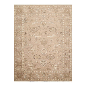 7' 8''x9' 11'' Taupe Camel Brown Color Hand Knotted Persian 100% Wool Traditional Oriental Rug