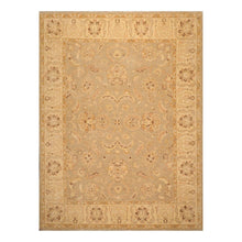 9' x11' 1'' Gray Beige Gold Color Hand Knotted Persian 100% Wool Traditional Oriental Rug