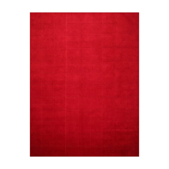 9'1'' x 12' Hand Knotted Tibetan Wool Hip Designer Modern Oriental Area Rug Red