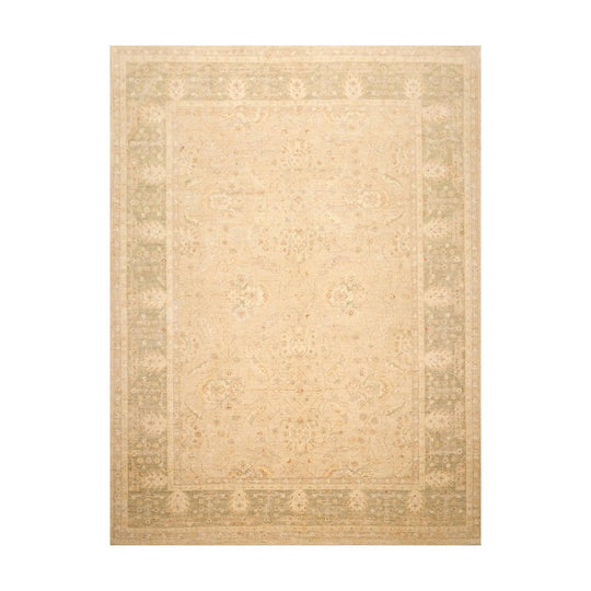 9' x 11'9'' Hand Knotted 100% Wool Peshawar Traditional Oriental Area Rug Beige