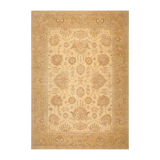 8'11'' x 11'6'' Hand Knotted 100% Wool Peshawar Oriental Area Rug Beige