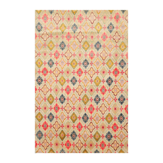 3'11" x 5'8" Swiss Wash Hand Knotted Wool Tibetan Classic Phurba Dorje Area Rug