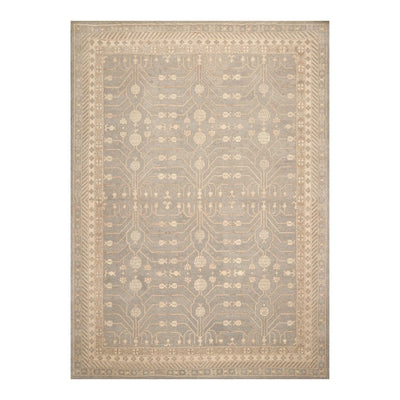 8' x11'  Gray Tan Beige Color Hand Tufted Hand Made 100% Wool Transitional Oriental Rug