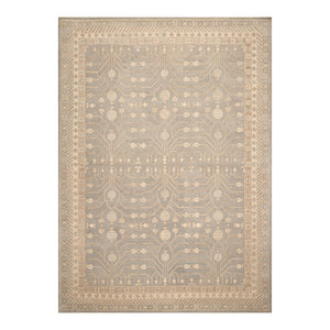 8' x11'  Gray Tan Beige Color Hand Tufted Hand Made 100% Wool Transitional Oriental Rug