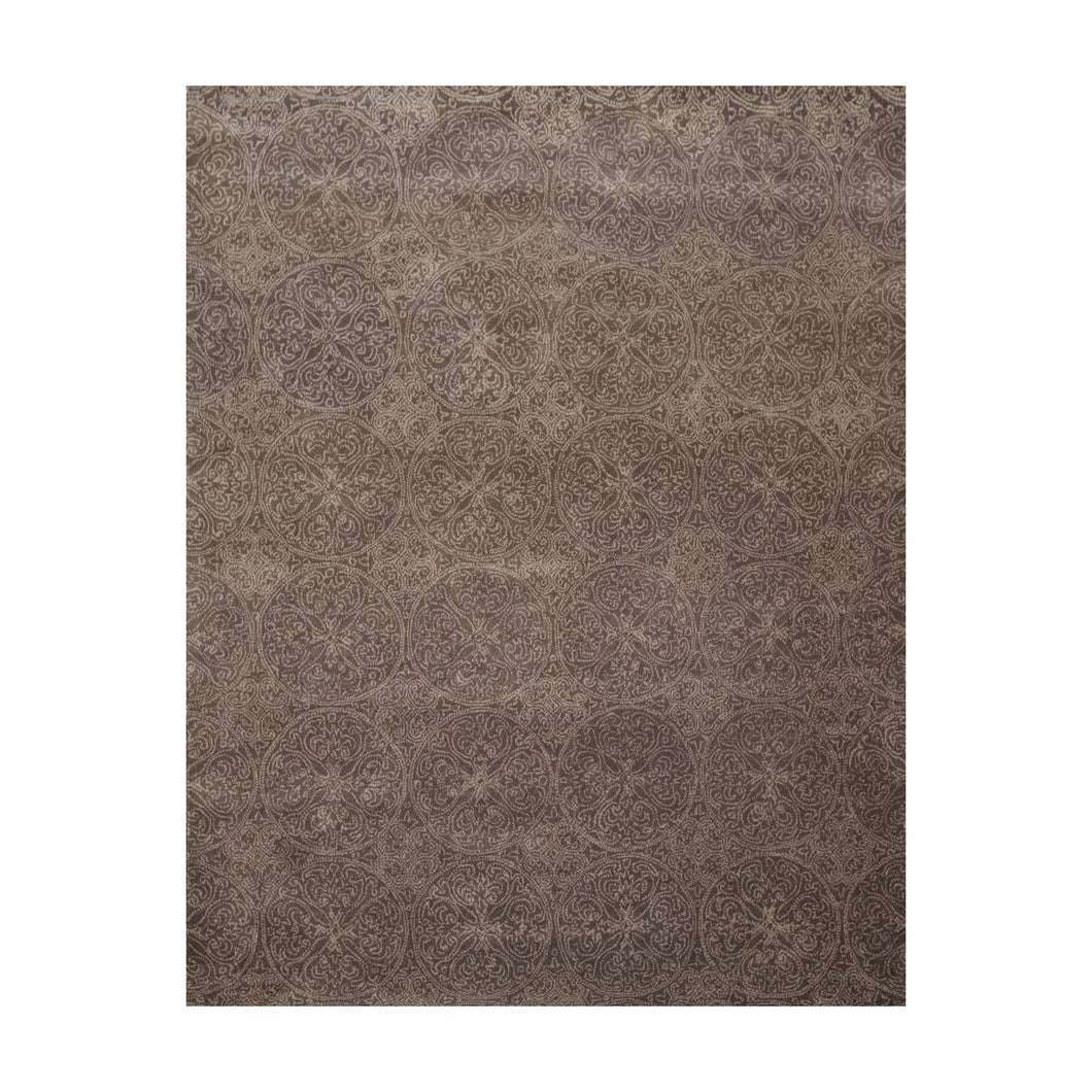8' x10'  Chocolate Brown Color Hand Knotted Persian 100% Wool Transitional Oriental Rug
