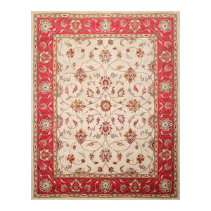 8' x10'  Beige Coral Brown Color Hand Tufted Hand Made 100% Wool Traditional Oriental Rug