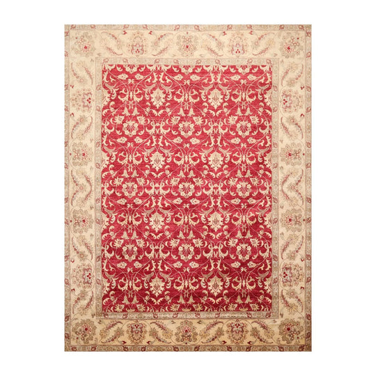 8' x 10'4'' Hand Knotted 100% Wool Peshawar Oriental Area Rug Pomegranate