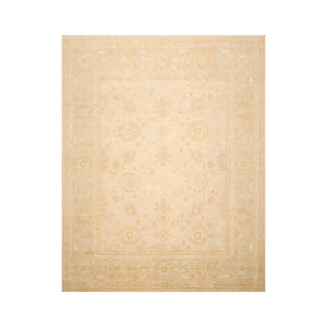 8' x9' 11'' Beige Caramel Gold Color Hand Knotted Persian 100% Wool Traditional Oriental Rug