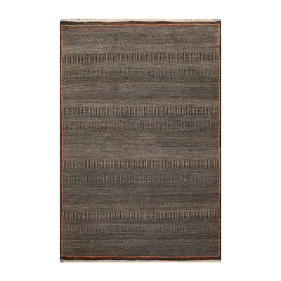 5'6''x 8'6'' Hand Knotted 100% Wool Traditional Oriental Area Rug Charcoal - Oriental Rug Of Houston