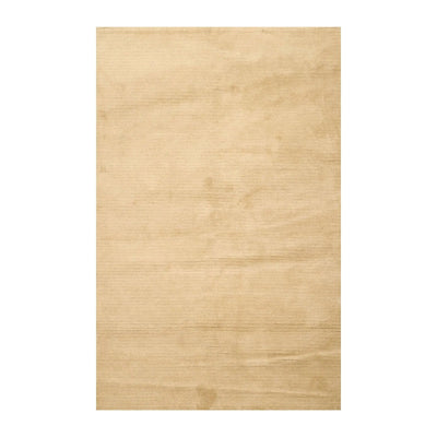 5' x 8' Hand Knotted Tibetan Wool Ribbed Modern Area Rug Beige/Mustard - Oriental Rug Of Houston