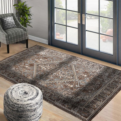 Dense Pile Multi Sizes Machine Made Oriental Area Rug - Oriental Rug Of Houston
