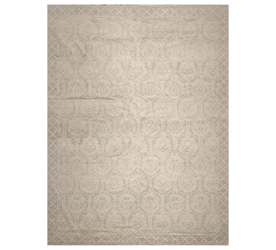 10'3'' x 14' Hand Knotted 100% Wool Turkish Oushak Transitional Area Rug Gray - Oriental Rug Of Houston