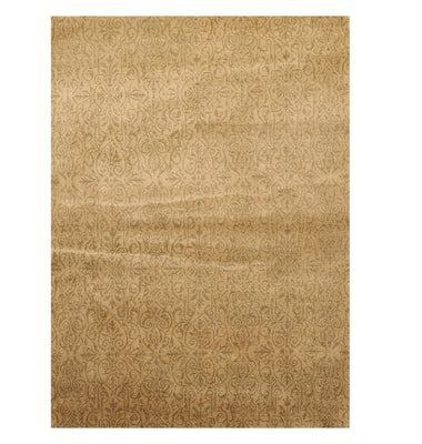 4'1'' x 6' Hand Knotted Tibetan 100% Wool Patterned Oriental Area Rug Gold - Oriental Rug Of Houston