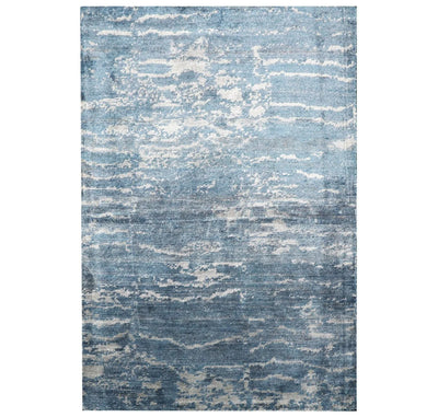 3'11'' x 5'9'' Hand Knotted Tibetan Wool Hip Designer Oriental Area Rug Blue - Oriental Rug Of Houston