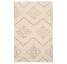 3'1'' x 4'11" Hand Knotted Dhurry 100% Wool Southwestern Oriental Area Rug Beige - Oriental Rug Of Houston
