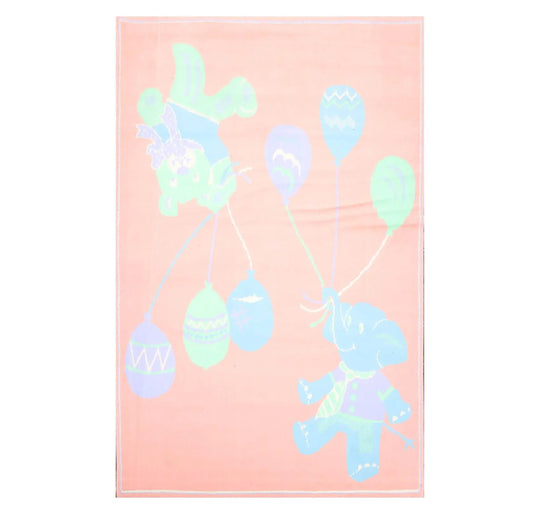 4'7'' x 6'9'' Traditional Machine Made 100% Wool Oriental Area Rug Coral