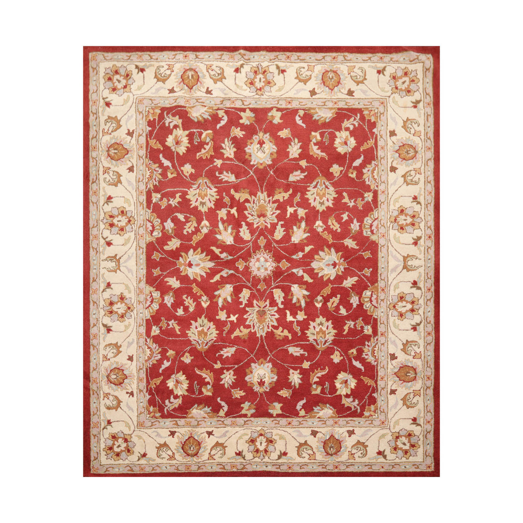 8' x10'  Rusty Red Multi Taupe Color Hand Tufted Hand Made 100% Wool Traditional Oriental Rug
