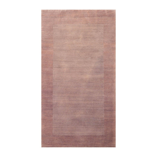 3' x 5'1" Hand Knotted Tibetan 100% Wool Designer Boho Area Rug Aubergine Modern