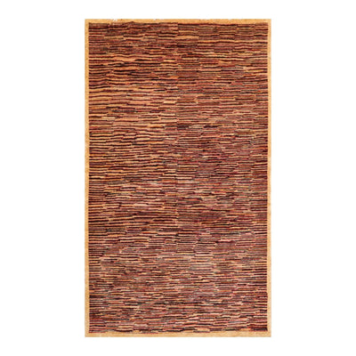 3'8'' x 5'6'' Hand Knotted 100% Wool Peshawar Modern Oriental Area Rug Gold - Oriental Rug Of Houston