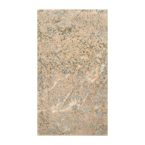 3' x4' 10'' Beige Tan Slate Color Hand Knotted Tibetan Wool and Silk Modern & Contemporary Oriental Rug
