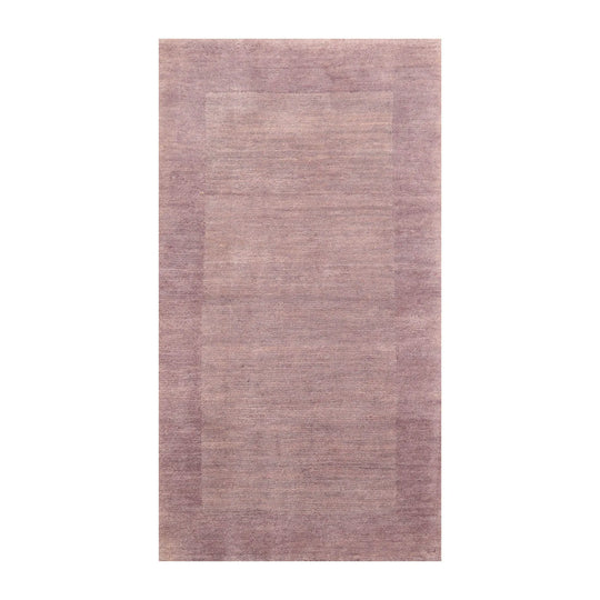 3x5 Aubergine Hand Knotted Tibetan 100% Wool ombre Modern & Contemporary Oriental Area Rug