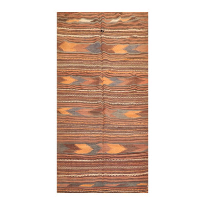 3'9'' x 7'2'' Vintage Hand-Woven Afghan Kilim Wool Tribal Southwestern Area Rug - Oriental Rug Of Houston
