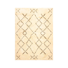 6'6'' x 8'1'' Hand Knotted Shag 100% Wool Moroccan Oriental Area Rug Ivory - Oriental Rug Of Houston
