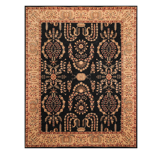 7'6"x9'6"  Parthia Ahar 100% New Zealand Wool Traditional Area Rug