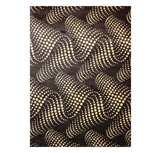 7'6" x 10'10" 100% New Zealand Wool Modern Oriental Area Rug Black